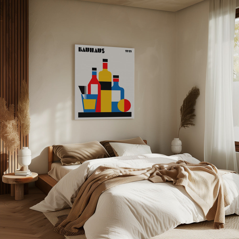 Bauhaus Wijnprint | Canvas