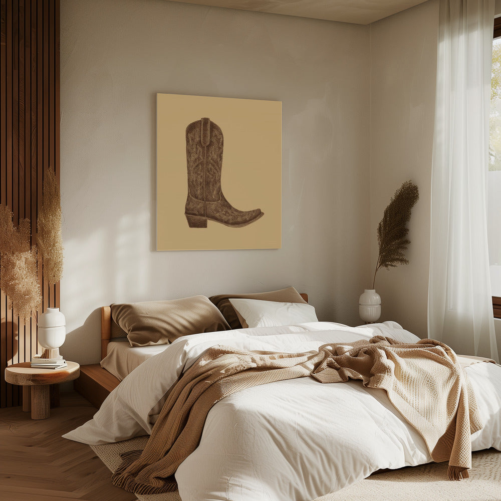 Bruine cowgirllaars | Canvas