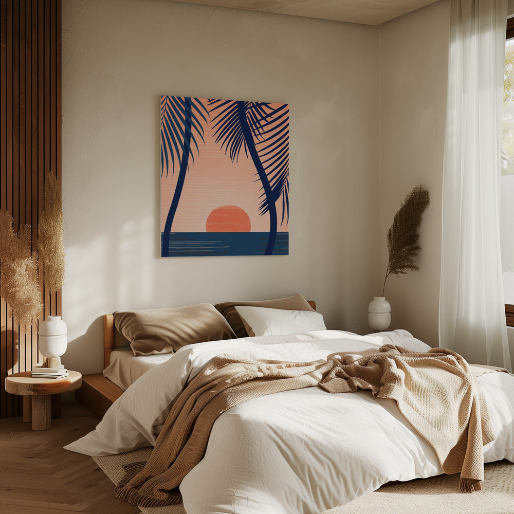 Zonsondergangstrand | Canvas