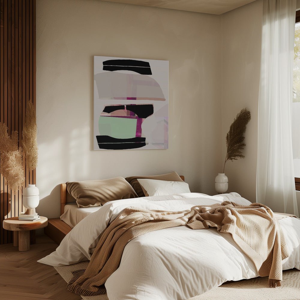 Gekleurd Abstract Zwart Nr. 1 | Canvas