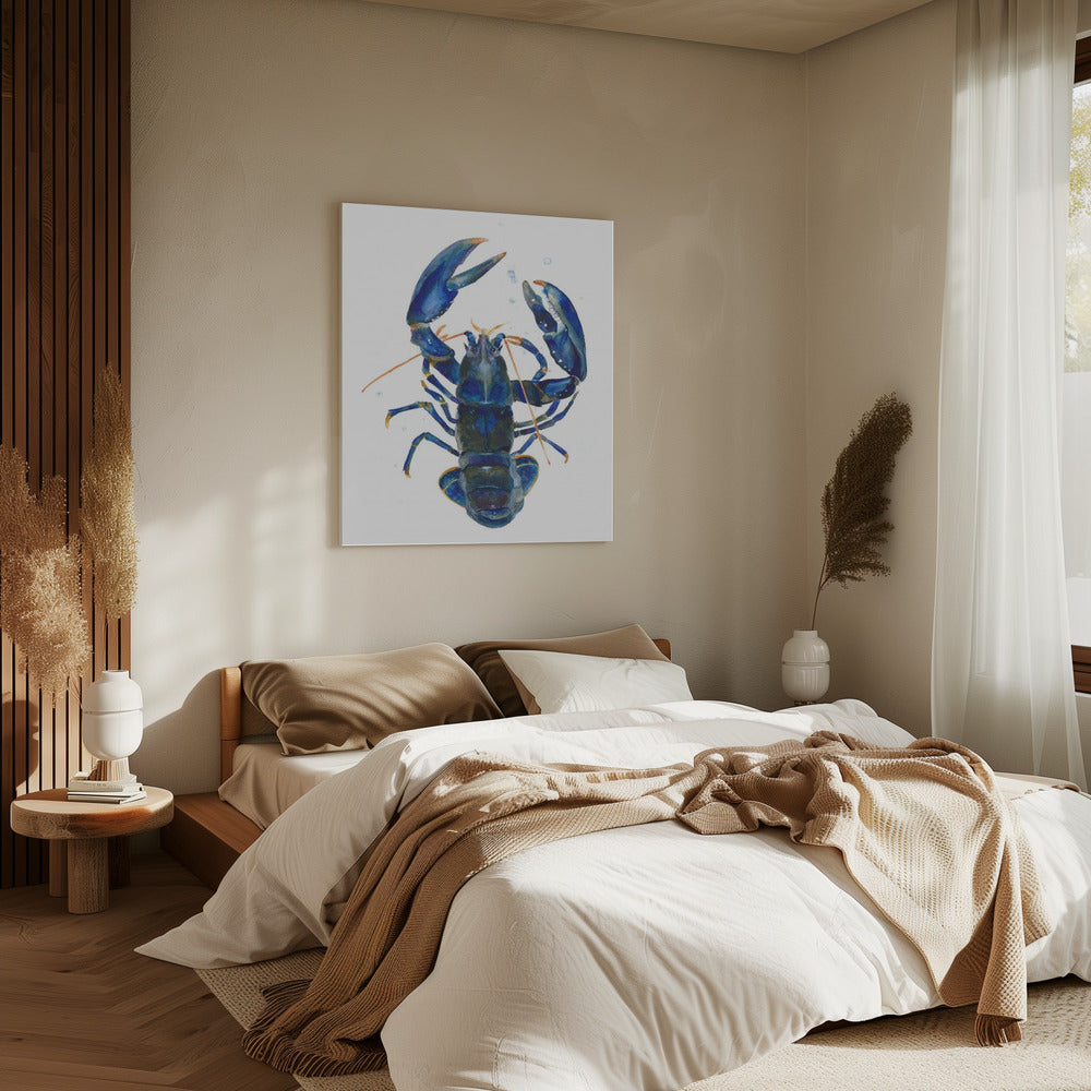 Een blauwe kreeft | Canvas