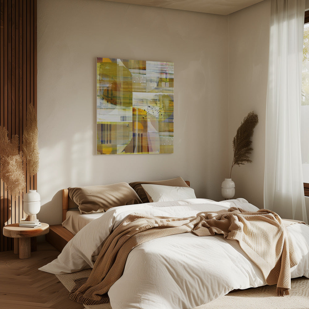 Geel Oker Abstract Nr. 3 | Canvas