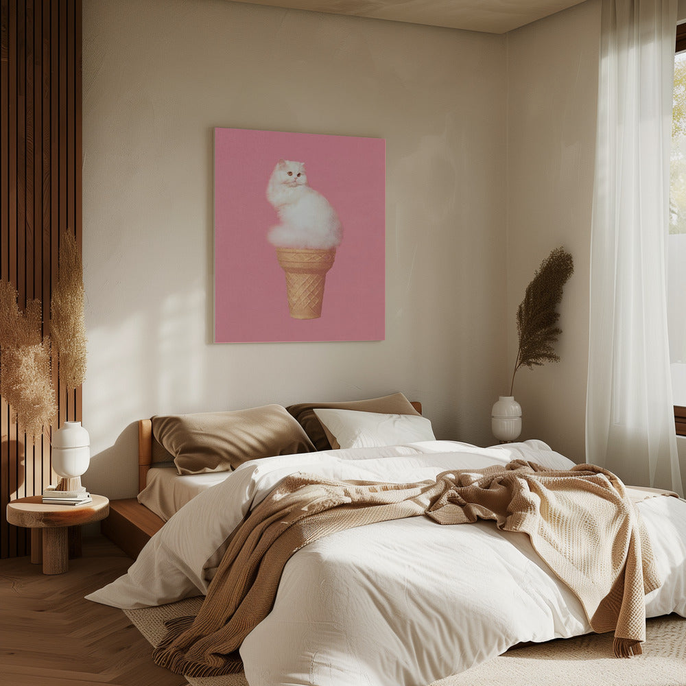 Kattenijsje - Roze | Canvas
