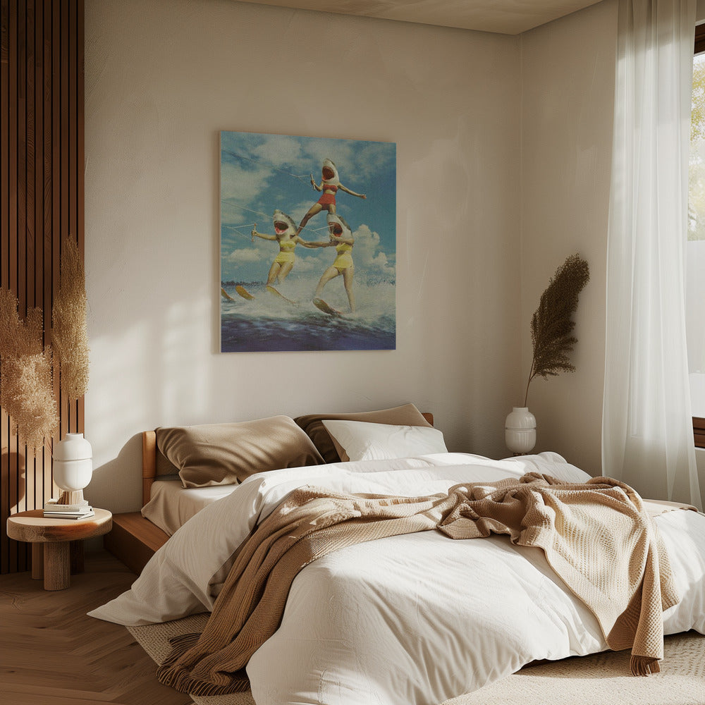 Op Evil Beach - Haaienaanval | Canvas