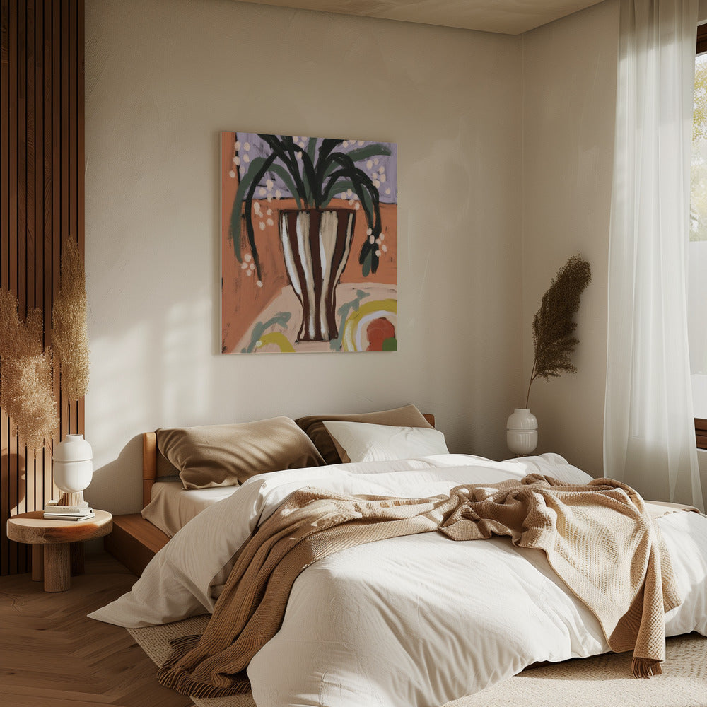 Gestreepte vaas Harmony | Canvas