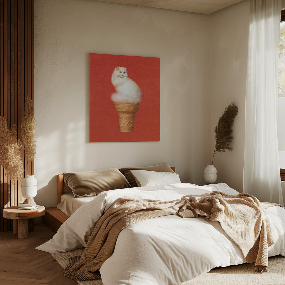 Kattenijs Rood | Canvas