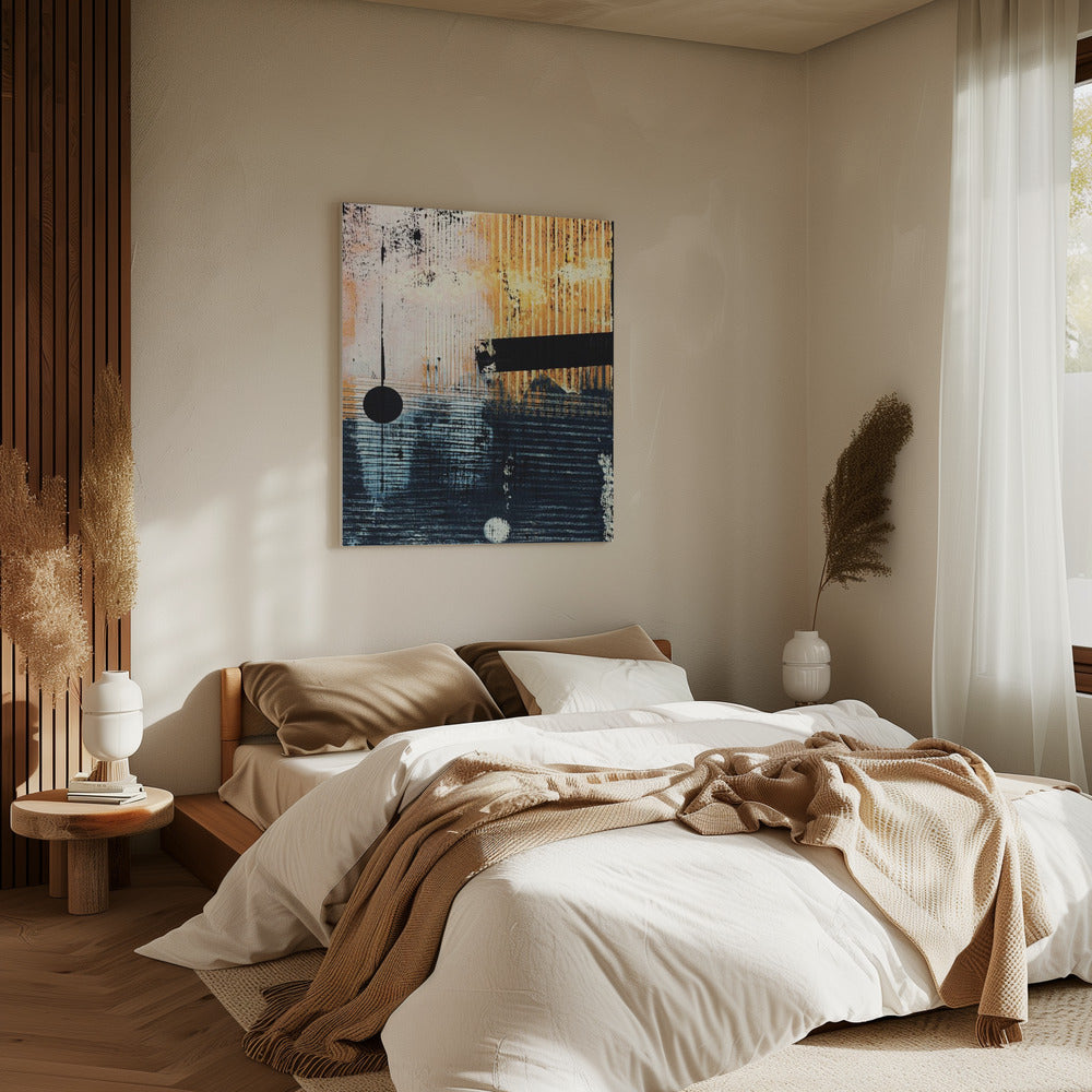 Abstract kunstwerk met geometrische compositie | Canvas