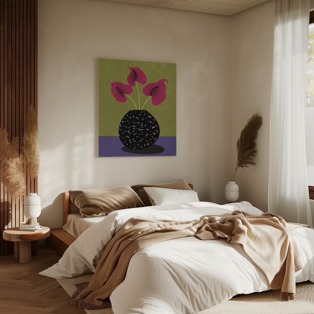 Mooie bloemen in vaas | Canvas