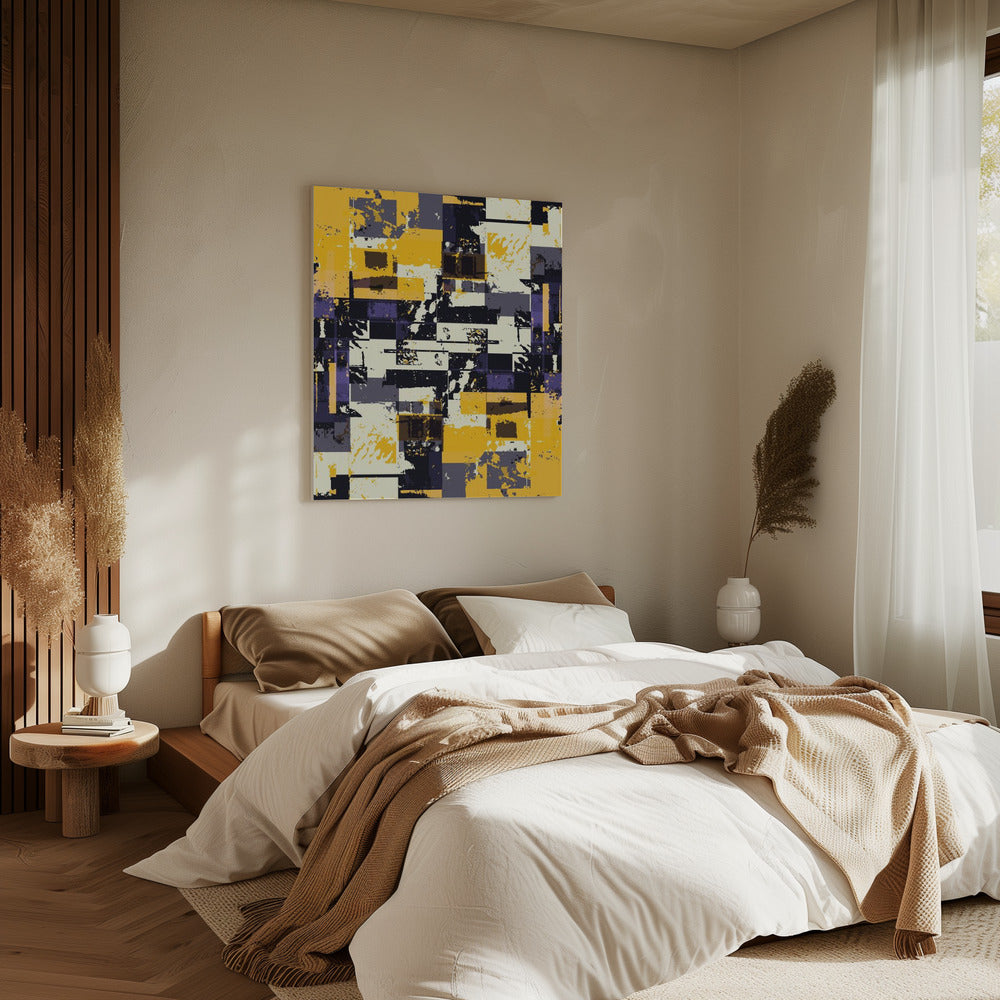 Geometrische vormen en felle kleuren | Canvas