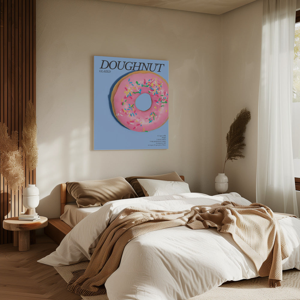 Roze Glazuur Donut | Canvas