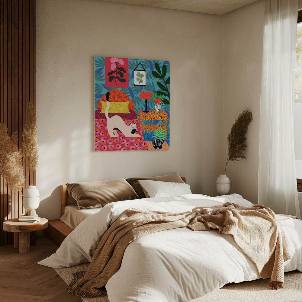 Floral Purr-adise | Canvas