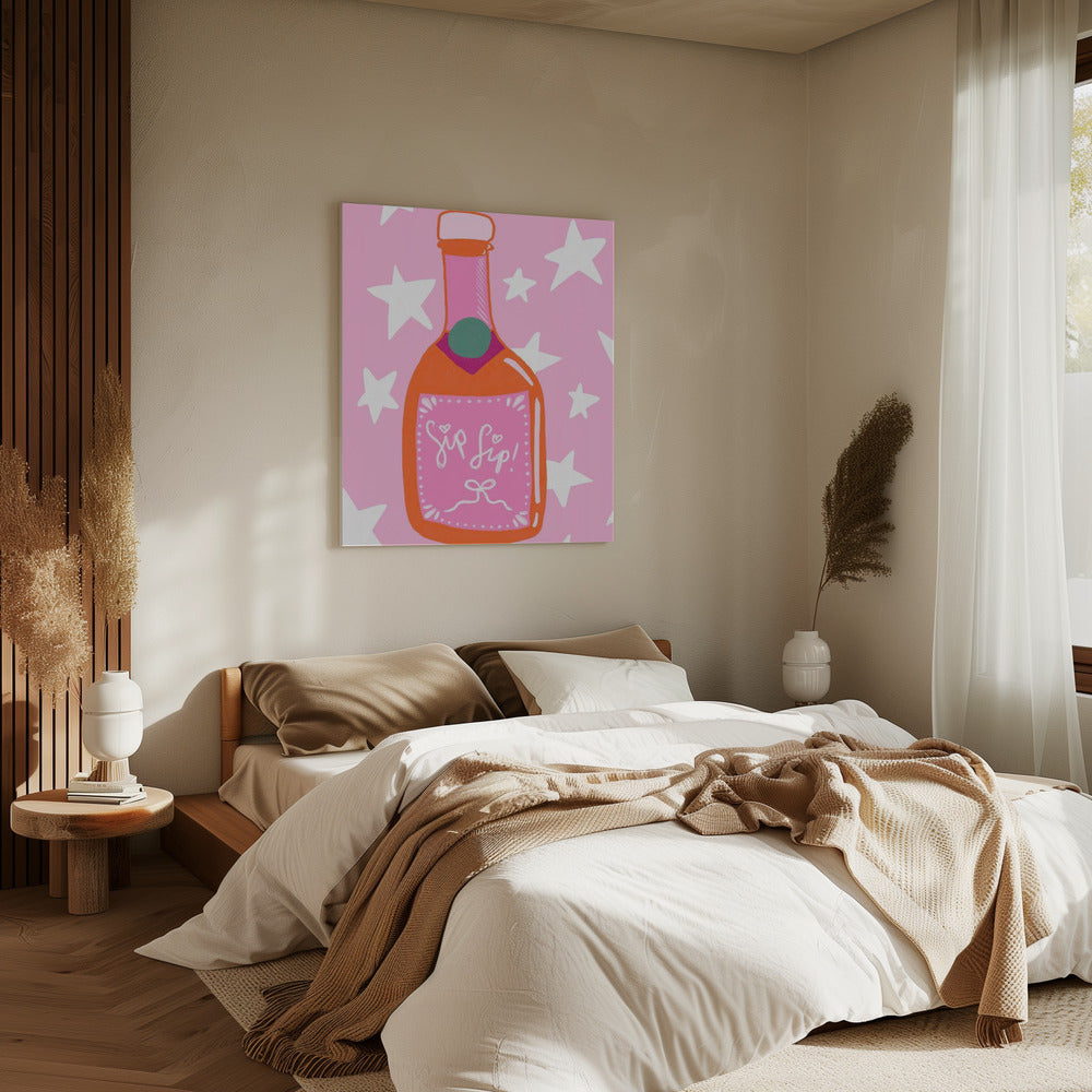 Sterren en slokjes | Canvas