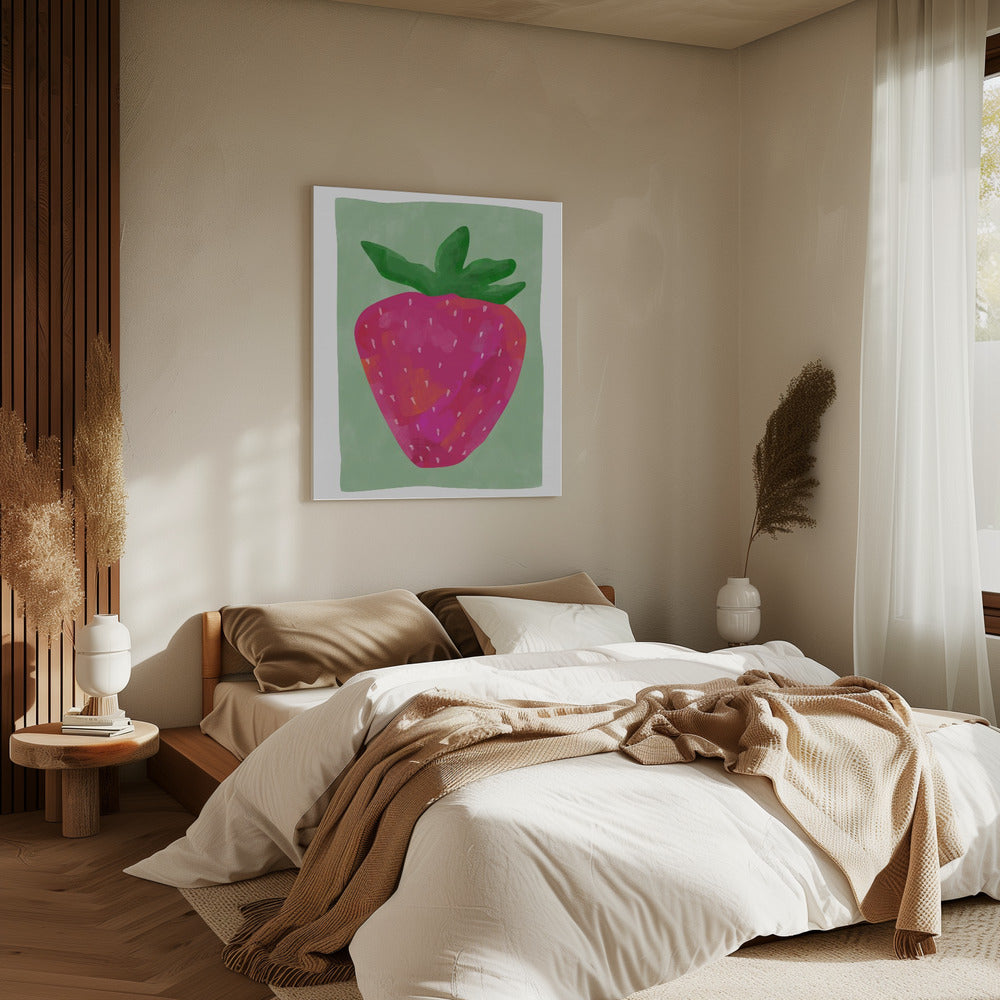Levendige aardbei | Canvas