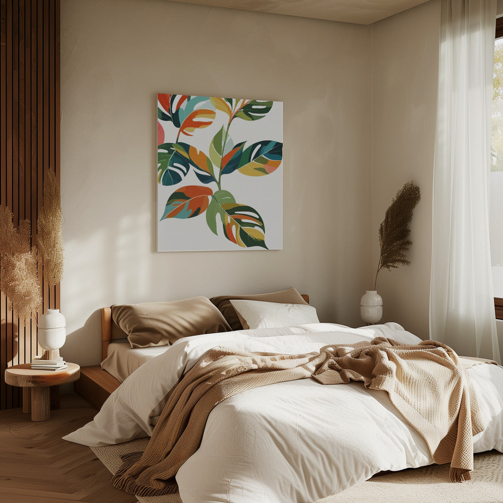 Botanische viering van kleur | Canvas