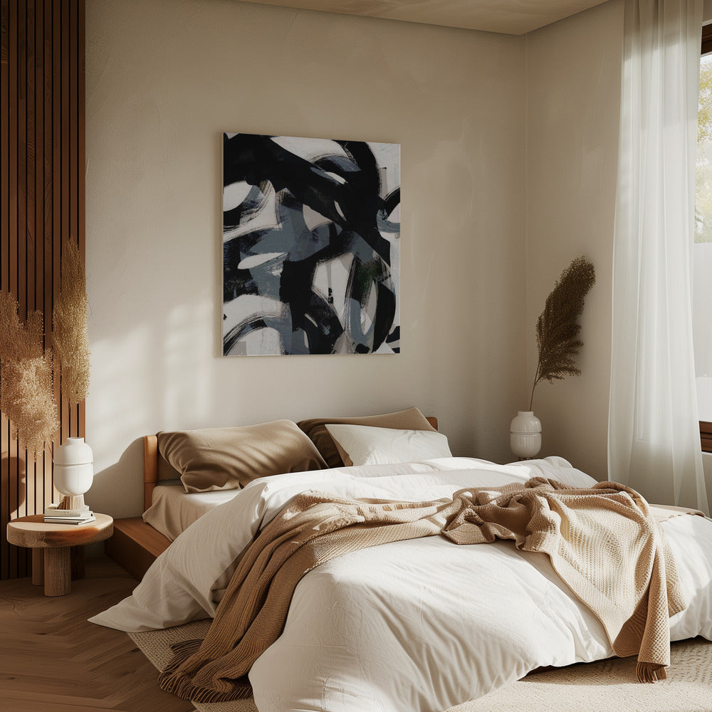 Abstracte penseelstreken 152 | Canvas