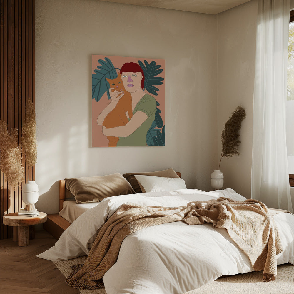 Kattenvrouw | Canvas