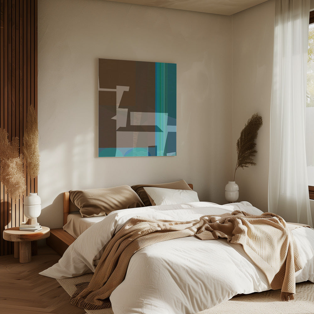 Brown Blue Woven 1 | Canvas