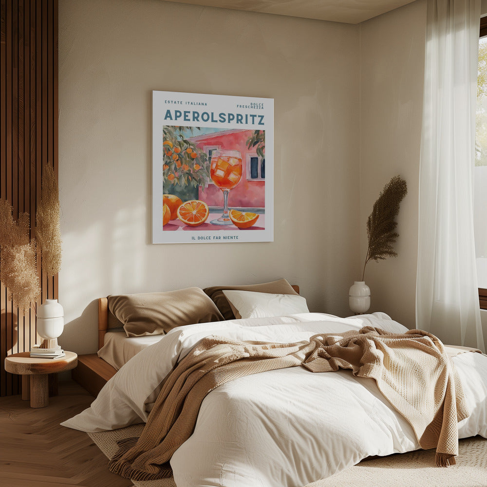 Aperol Spritz, Aquarell, Fris | Canvas