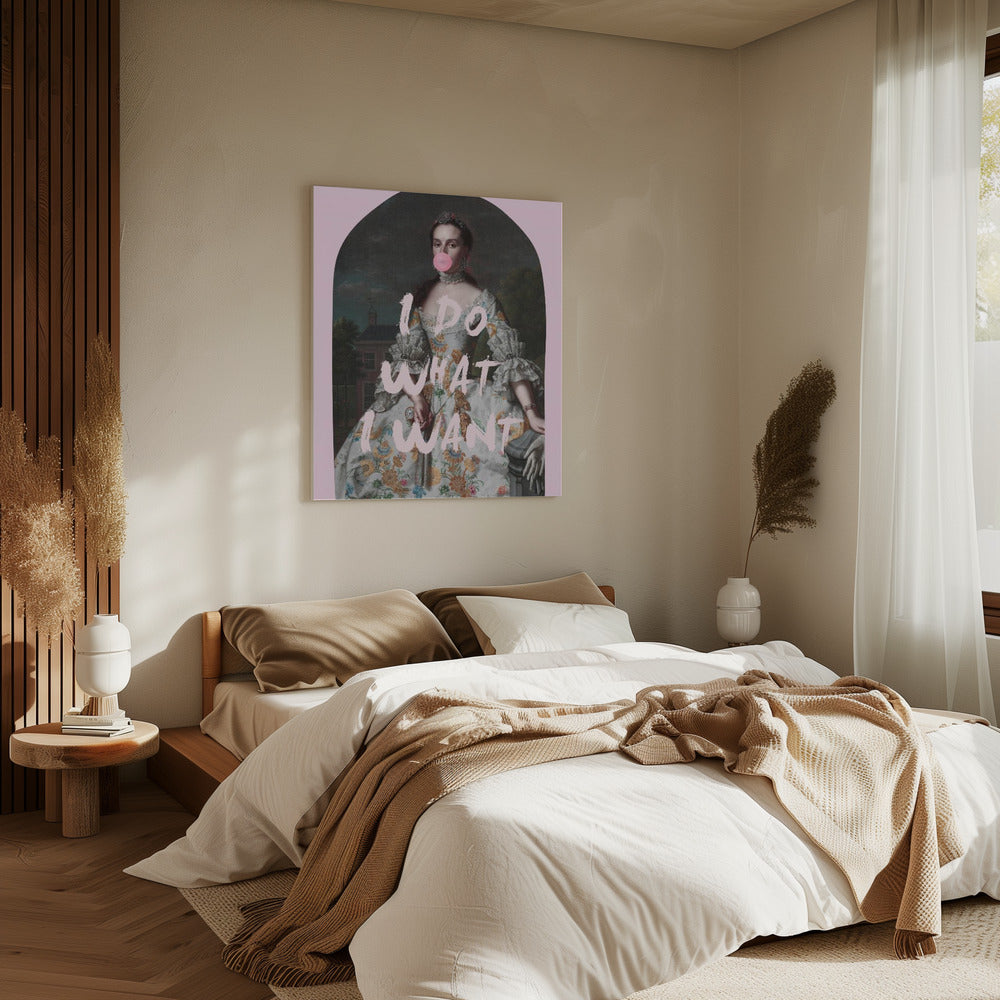 ROZE IK DOE WAT IK WIL MAXIMALISTISCHE KUNST | Canvas