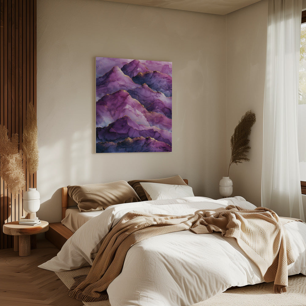 Magische amethist Ladscape Grafisch (8) | Canvas