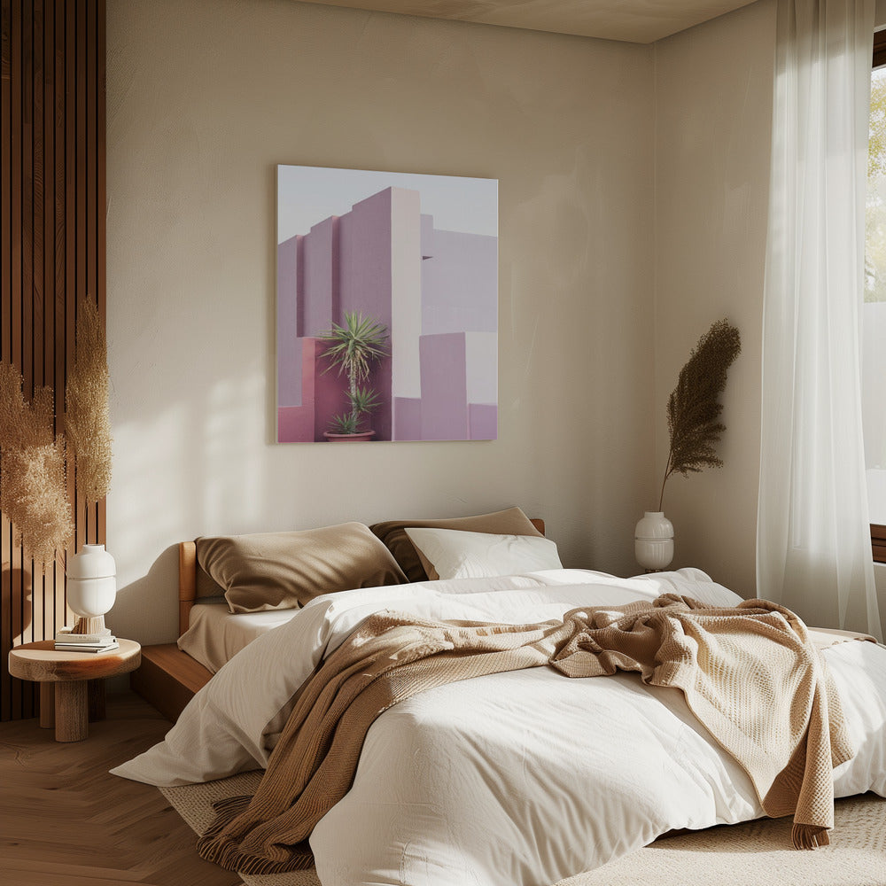 De Rode Muurschildering 4 | Canvas