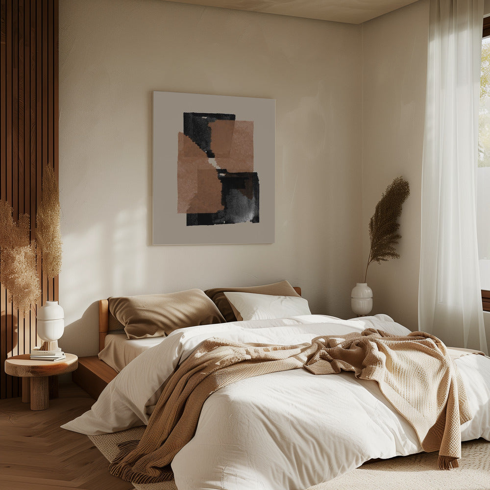 Aardse blokkenmix | Canvas