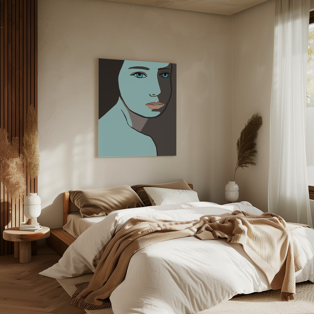 Blauwe vrouw | Canvas