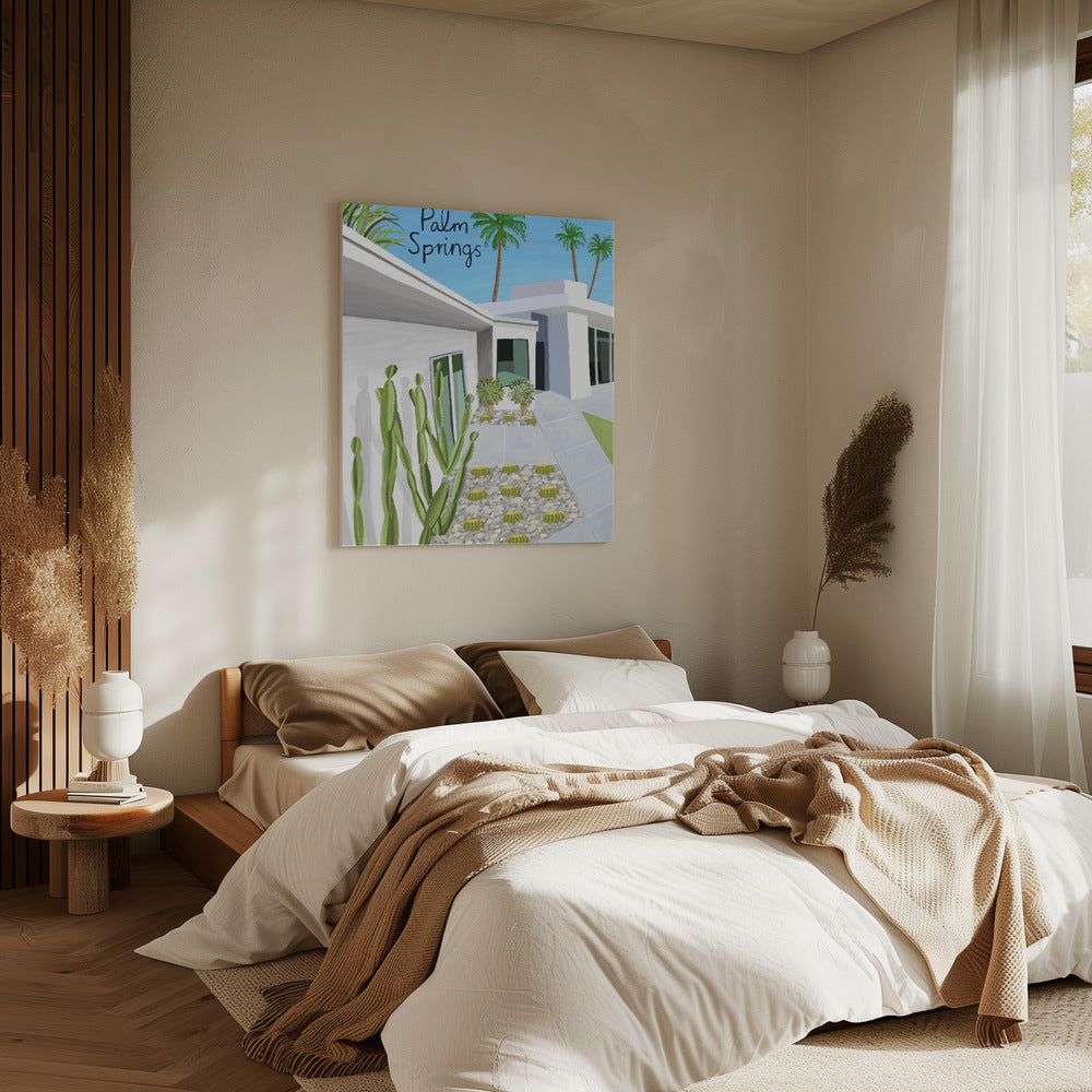 Moderne architectuur van Palm Springs door kunstenaar Carla Daly | Canvas