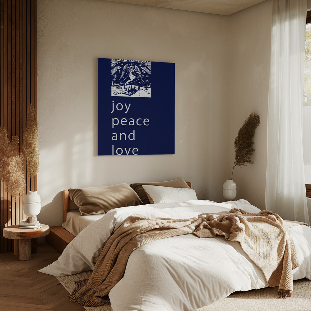 Bows and Baubles: Joy Peace and Love Christmas | Canvas