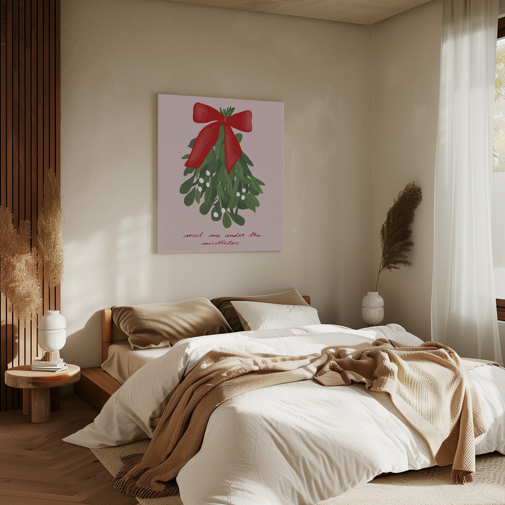 Kiss by Mistletoe | Canvas