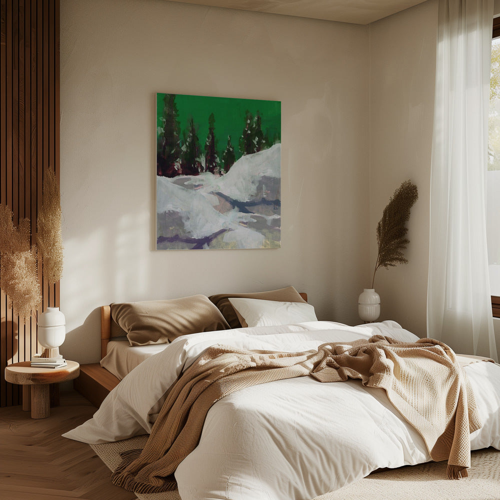 Wintertafereel in het bos 2 | Canvas