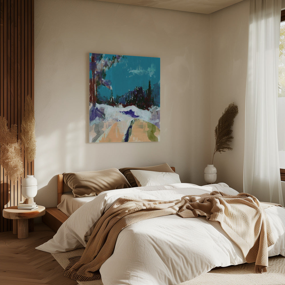 Wintertafereel in het bos 1 | Canvas