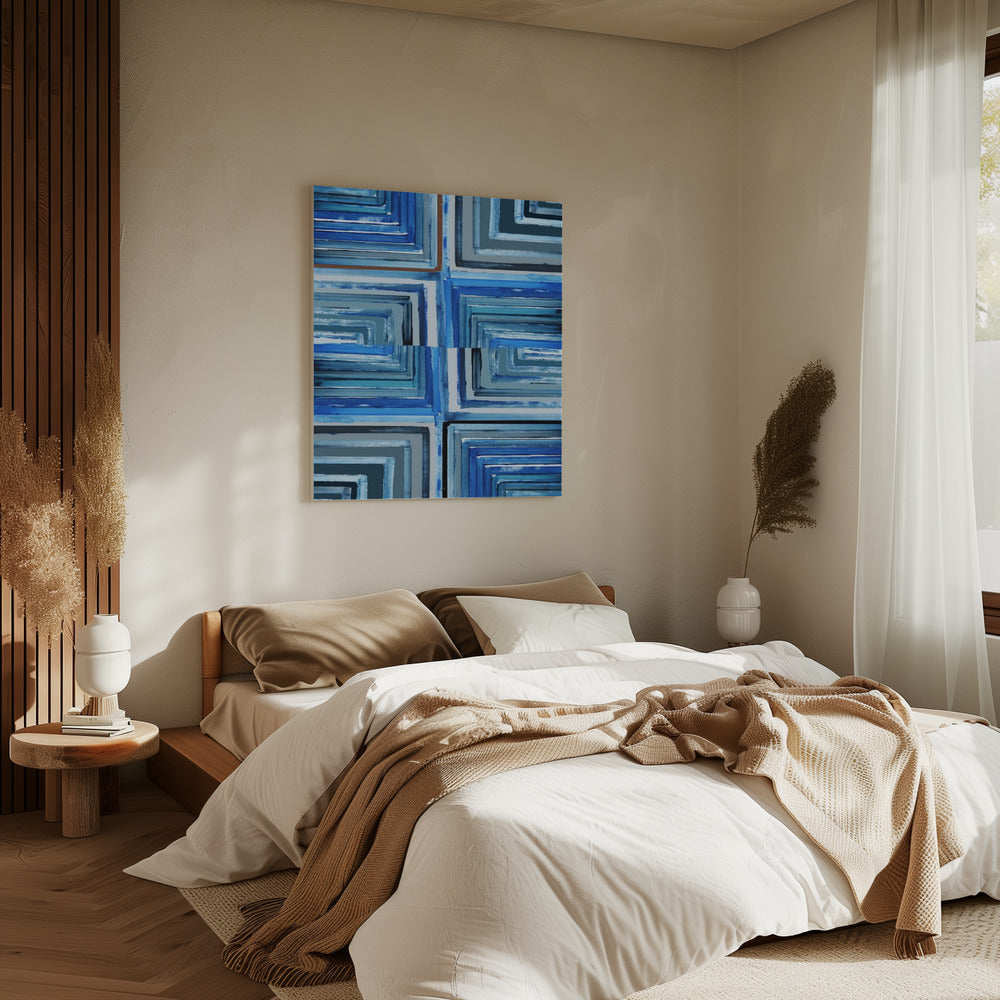 Rectangle of Zig Zag Lines No1 | Canvas