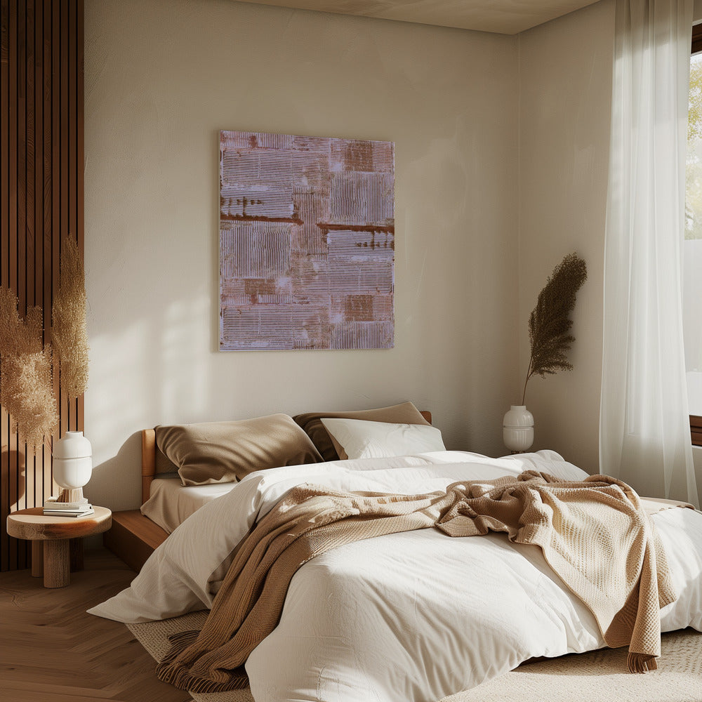 Cinnabar Soft Lines Texture No1 Print | Canvas