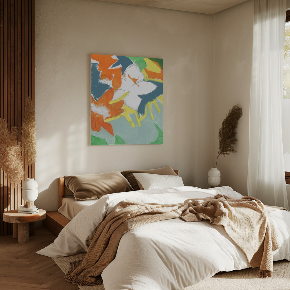 Zachte rustieke heldere bloemenprint nr. 1 | Canvas