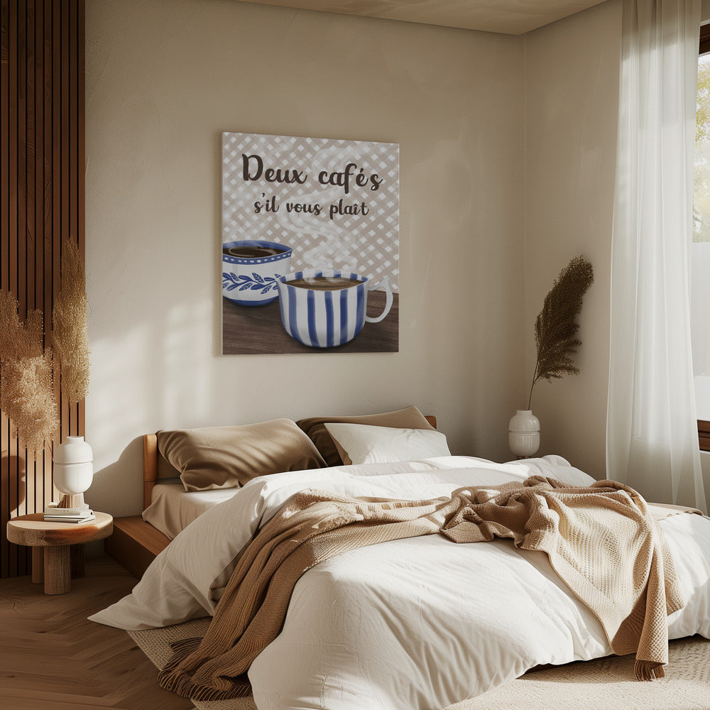 Twee koffie alstublieft | Canvas
