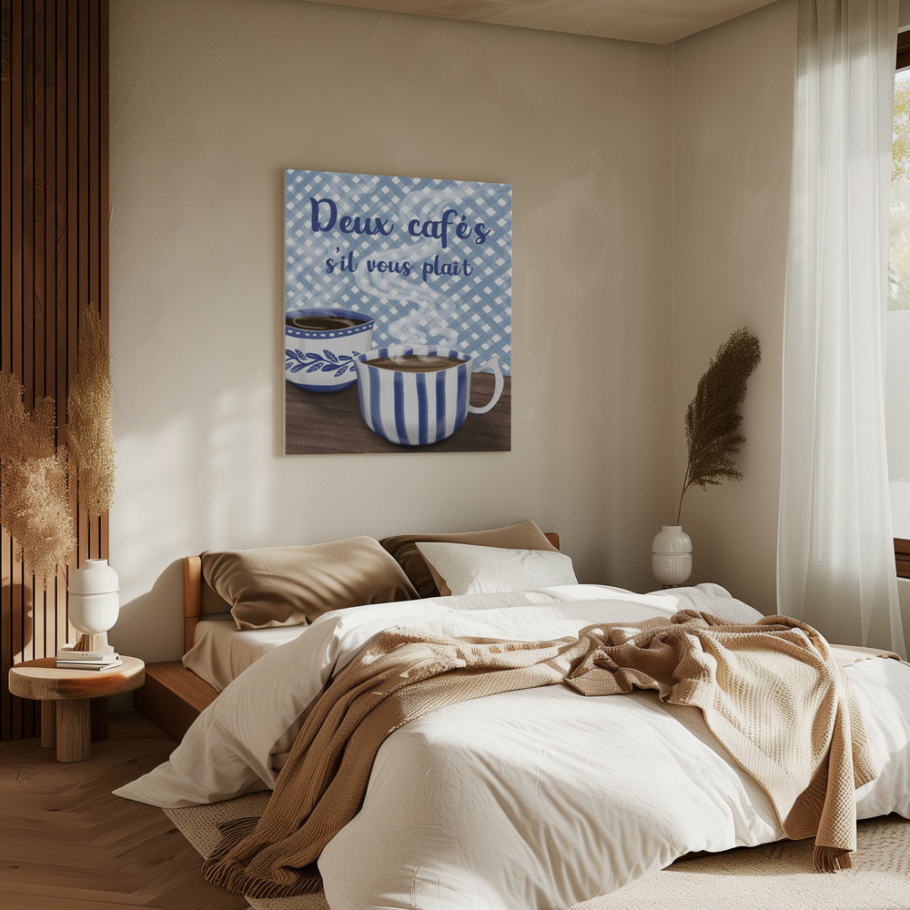 Twee koffie alstublieft | Canvas