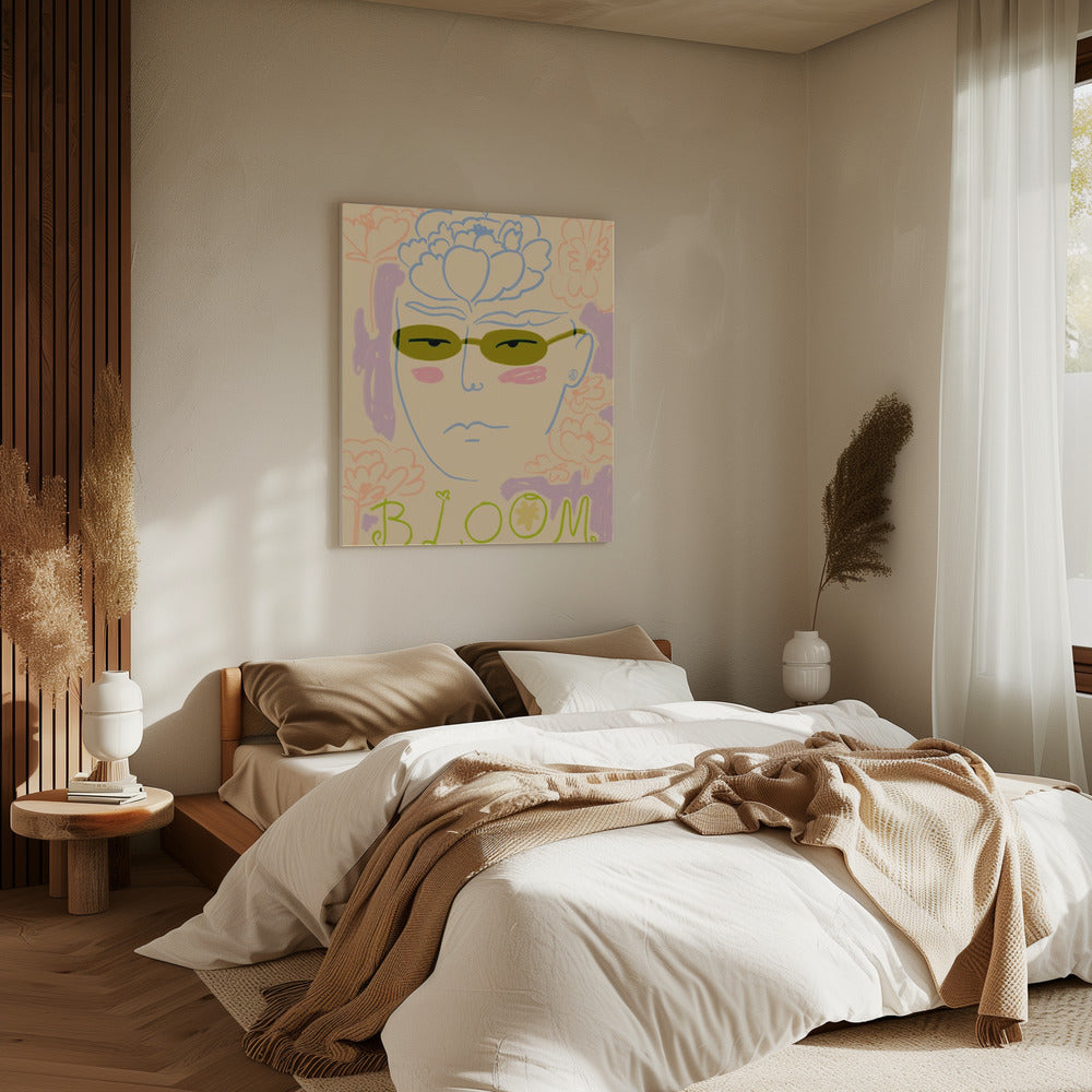 Bloemenzonnebril | Canvas