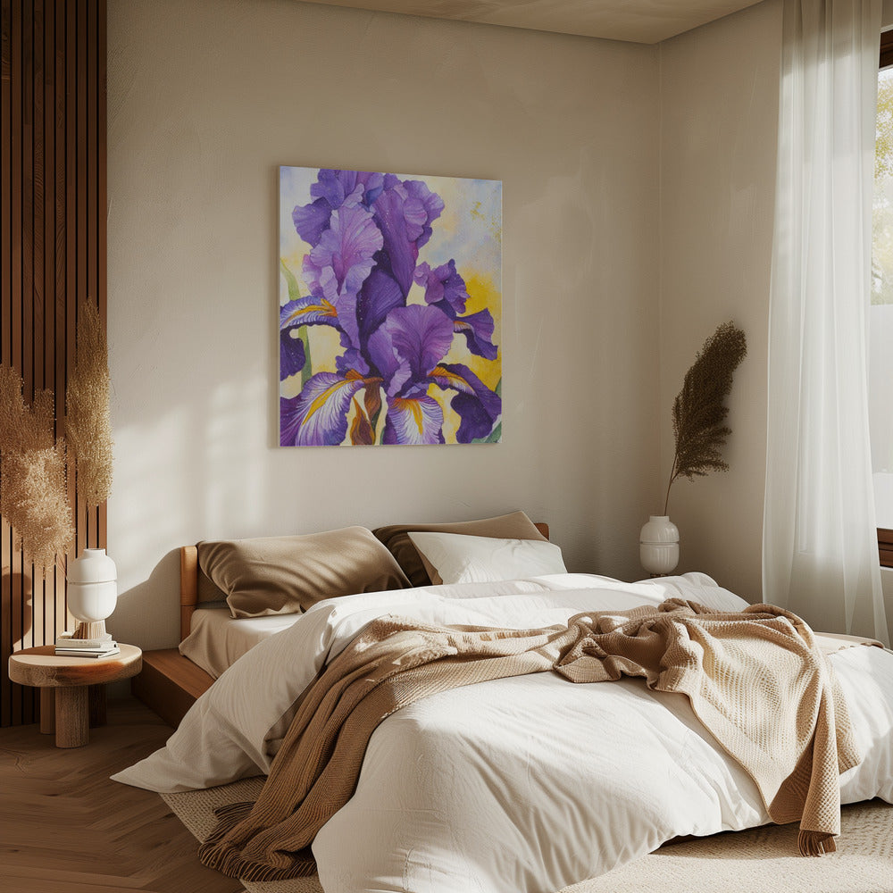 Iris aquarel | Canvas