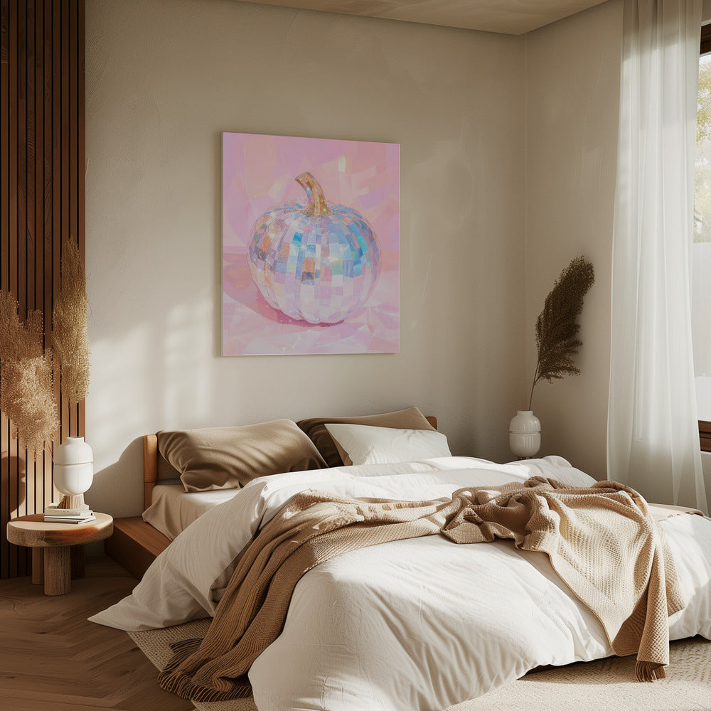 Iridescent Disco Ball Pumpkin | Canvas