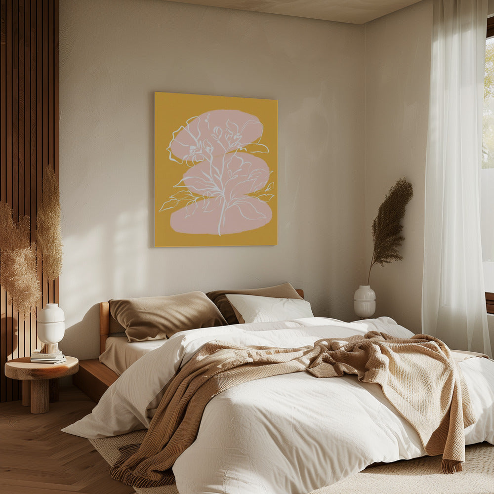 Bloemblaadjessilhouetten | Canvas