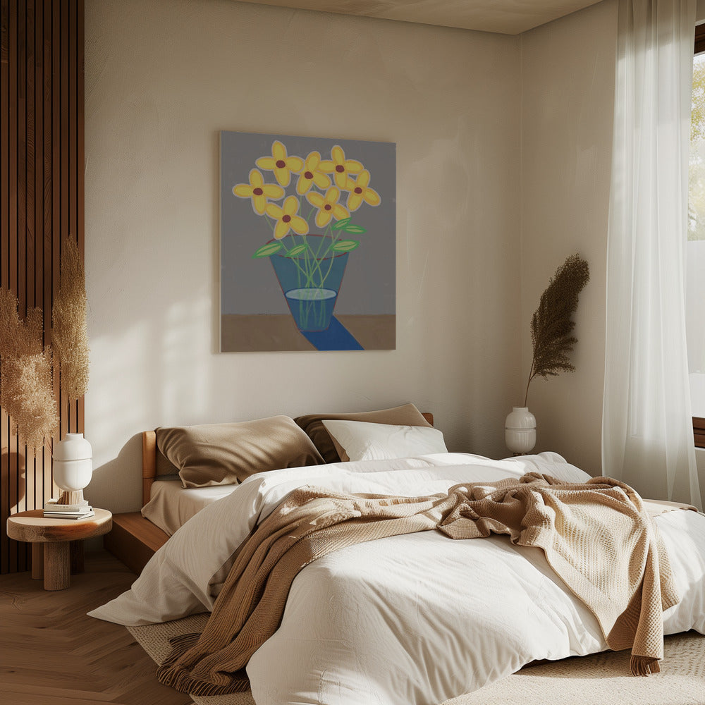 Madeliefjes in vaas | Canvas