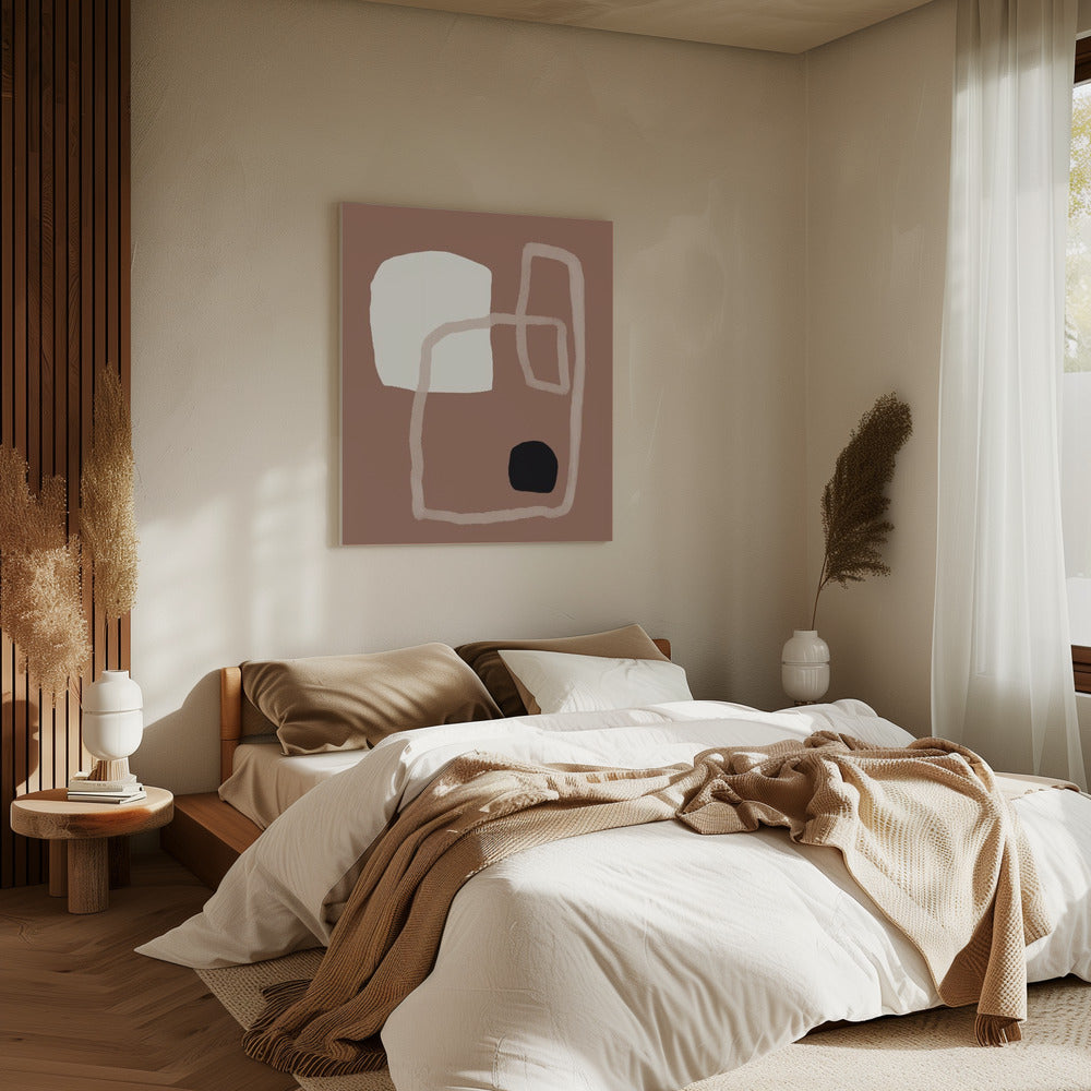 Aardse geometrische vormen | Canvas