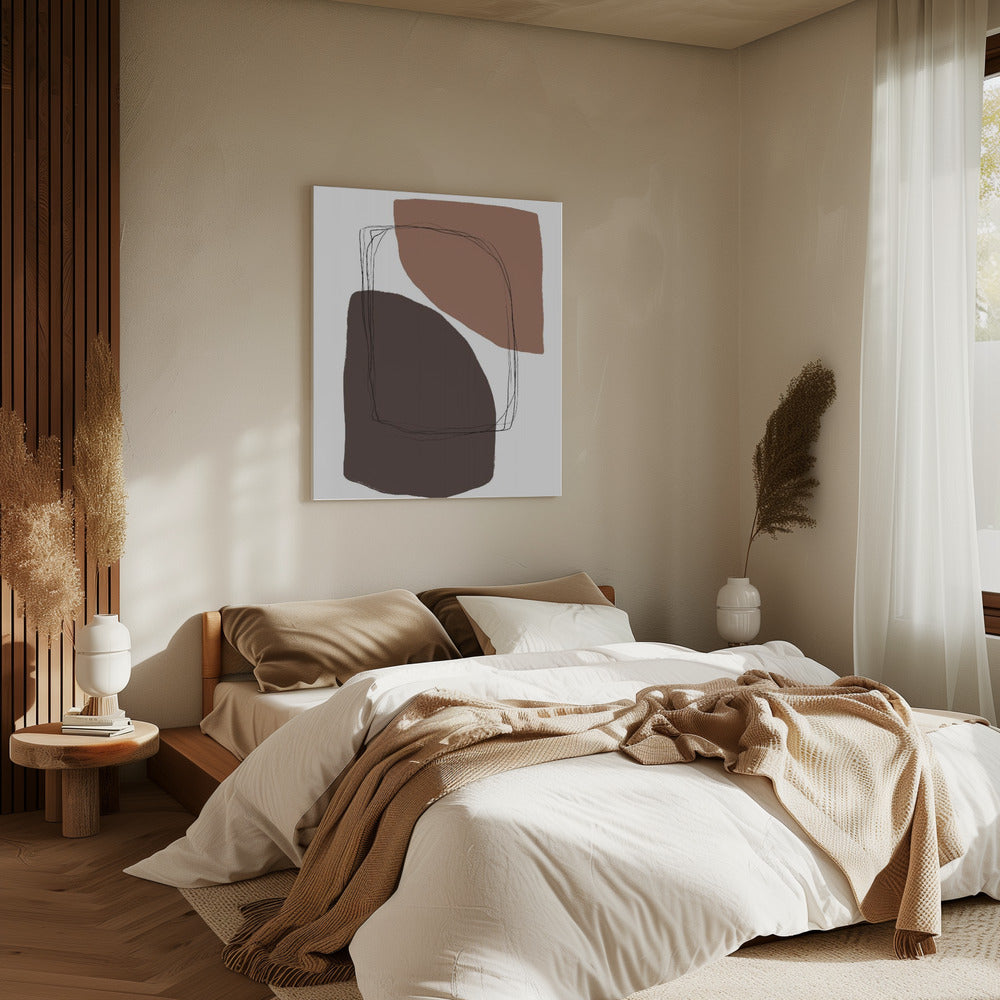 Elegante aardse vormen | Canvas