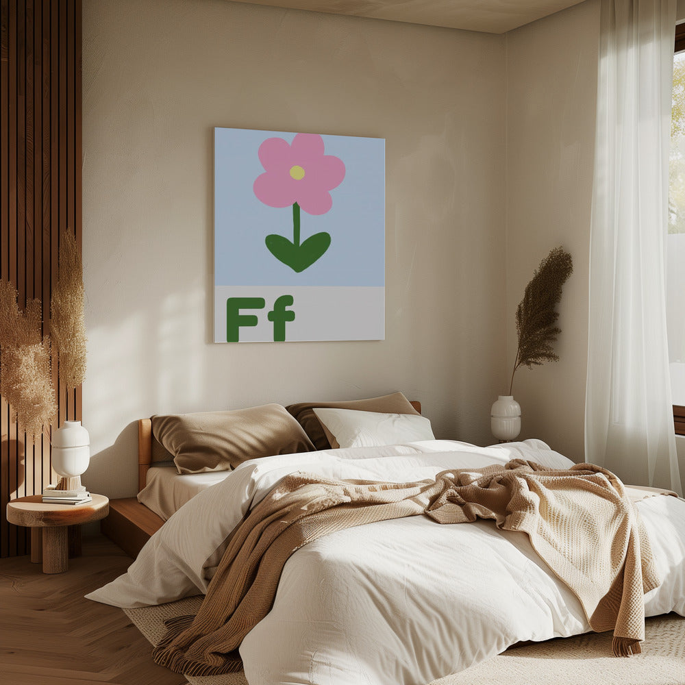 Bloemenalfabet | Canvas