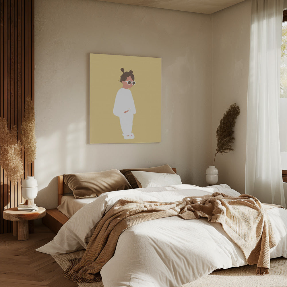 Lola - Zomermeisjessilhouet | Canvas