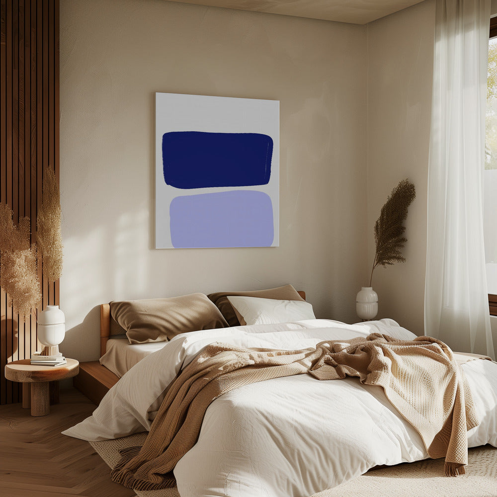 Dual Blue Blocks | Canvas