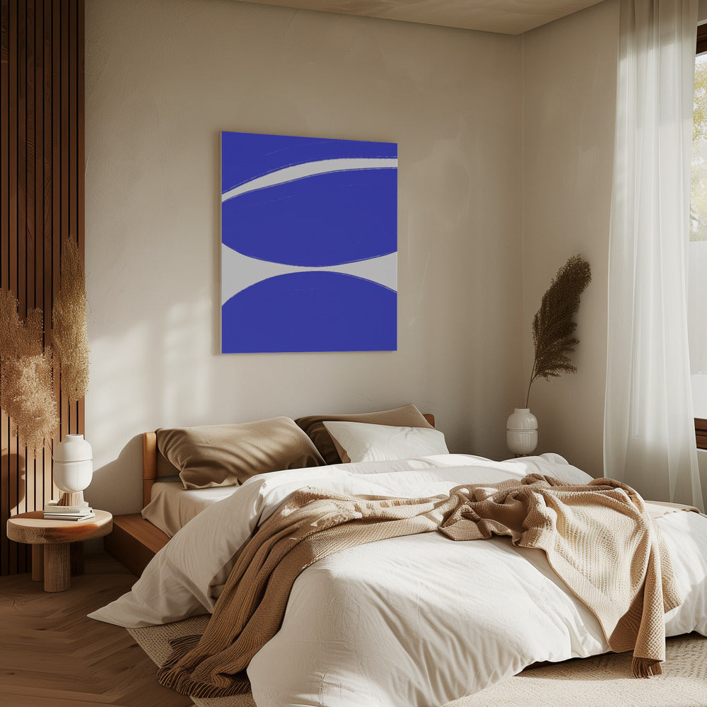 Blauwe Golf Harmonie | Canvas