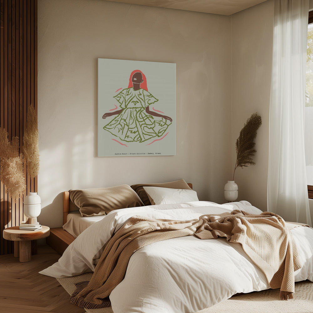 Elegantie in Groen | Canvas