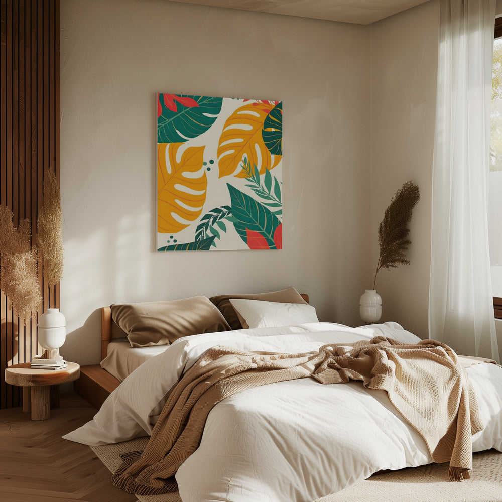 Gouden Tropen Vibes | Canvas